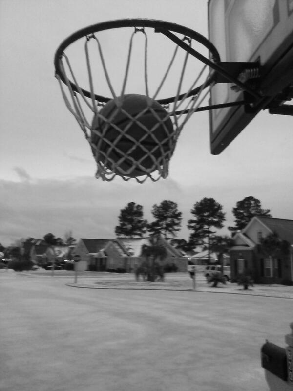 MichaelGCBoyle's tweet photo. #wmbfsnow still can't play Basketball..net still frozen in Carolina Forest!! http://t.co/4lCm0JiFcW