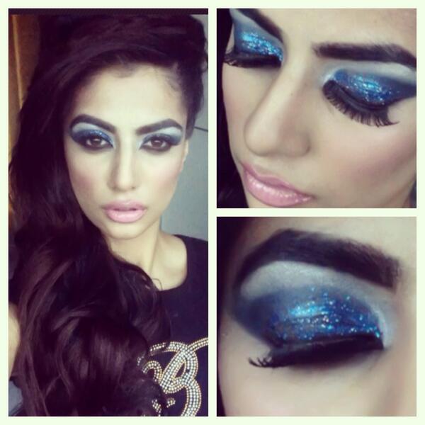 ZSHairandMakeup's tweet photo. Stunning winged glitter eyes, such a statement glam look we created! #Illmasqua #precisionliner http://t.co/DD3MeTHtQr