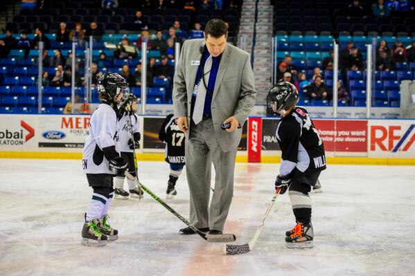 Glamorous life of Junior Hockey, wearing a suit for a timbit game. #juniorhockeylife