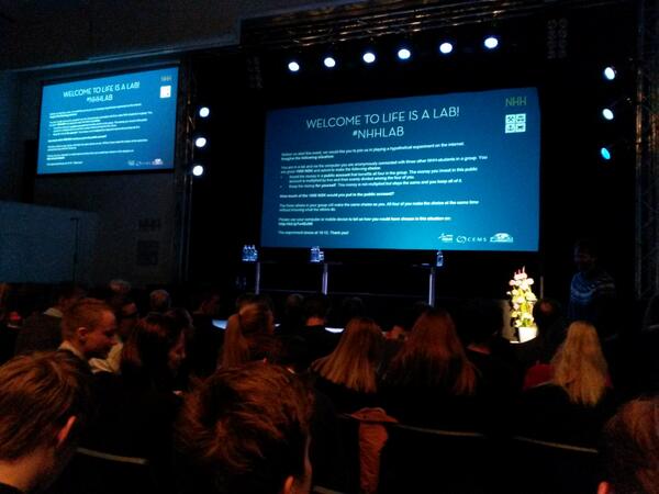 ASAP_BBL's tweet photo. Siden ASAP behandler livet som et eksperiment, kan dette bli riktig spennende! Vi er på plass på #nhhlab http://t.co/Wn9slmaN02