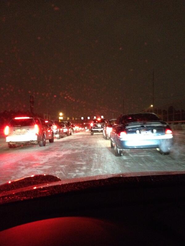 DaveAbbott11's tweet photo. Carmageddon-Atlanta.  Full stop on I-75 last night.  Image doesn't do justice...felt like a Mad Max movie. http://t.co/34xsFmwXEH