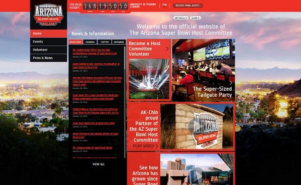 AZSuperBowl's tweet photo. Who wants to help us w/ #SB49 next year? Visit our newly relaunched site http://t.co/8eDcgz42e4 &amp; sign-up today! http://t.co/5GDJsT542k