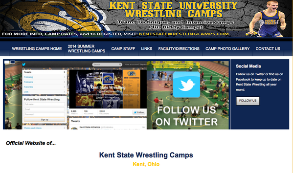 Check out our new camp website at kentstatewrestlingcamps.com . All new look but #SameGreatCamps.