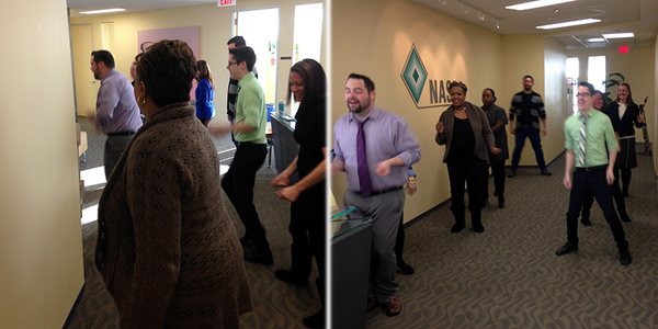 NASPAtweets's tweet photo. Staff had a good time this morning as they practiced for our #NASP14 dance video at opening session! #CantHoldUs! http://t.co/c9jQf7ALsz