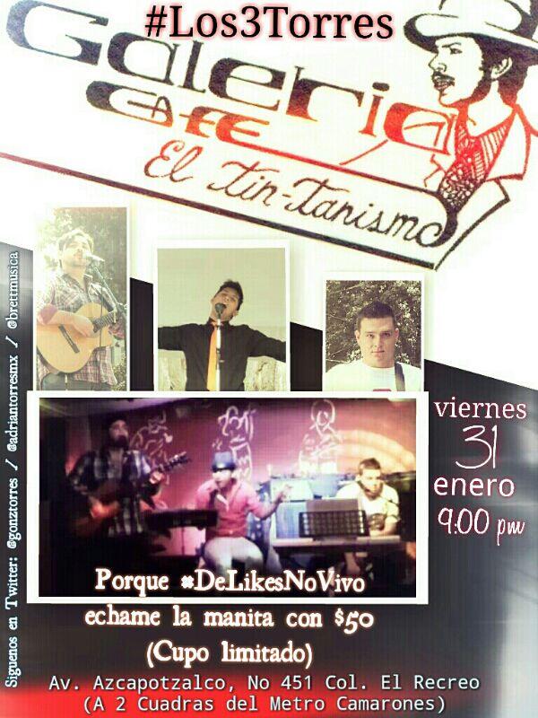 brettmusica's tweet photo. Listos para ver a los #CantauTorr3s @gonz_torres @adriantorresmx y un servidor? http://t.co/tr0UYw5VKm