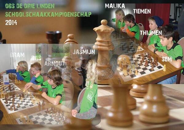Schoolschaakkampioenschap 2014. 2e plek. Prima gedaan!