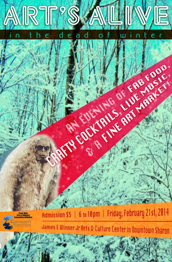 JW_ArtsnCulture's tweet image. Join us for Art's Alive 2.21.14 at the ACC in Sharon! facebook.com/events/2333003… More than 80 artists, foodies &amp;amp; music!