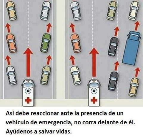 autolacostera's tweet photo. Como actuar en caso de encontrarte con un vehículo prioritario en emergencia http://t.co/IifyqQuthn