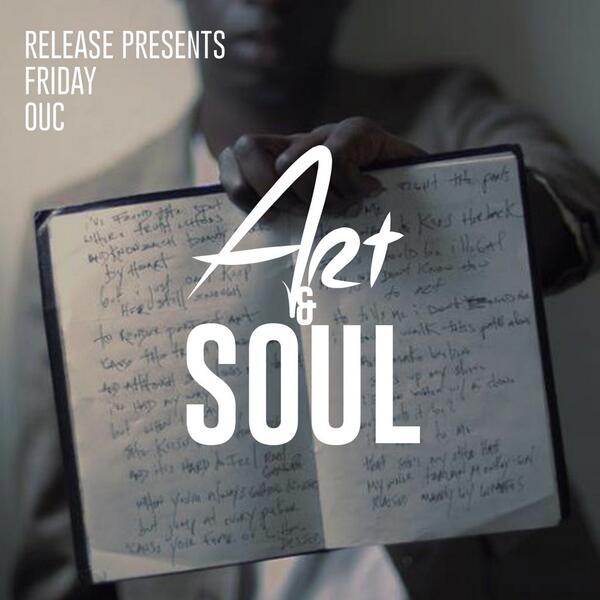 OURelease's tweet photo. This Friday!!!!!! Please RT!!!!!! Art and Soul!!!!!! RT OU RT OU RT OU http://t.co/SRAaQRzUpb