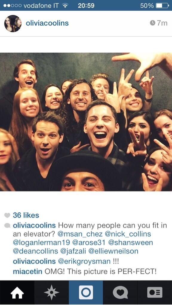 LoganLermanITA's tweet photo. #newpic postata da Olivia Collins :D *_* amore http://t.co/XrdO0XSTda