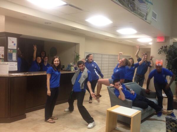 FGCUFRAS2014's tweet photo. Yep it's 11:30pm and @FGCUFRAS2014 @FGCUhousing is filming for @FRAS2014 #LightsCameraAction #FGCU http://t.co/okFoe1p0i8