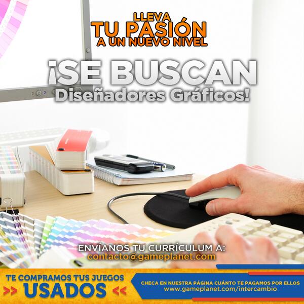 danielfigc's tweet photo. “@Gameplanet_Mex: Si estudiaste Diseño Gráfico y te gustan los videojuegos este trabajo es para ti. @ChangsTsung 

http://t.co/HFqikzoKZa”