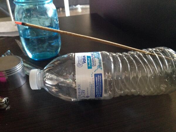 anndeeva's tweet image. Improv incense holder #ghettosolutions