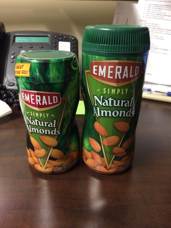 Bcparnell's tweet photo. Product cost must be up.....same price;smaller product
#Emerald #hardtimes #lesssnack http://t.co/2tLiUUWuic
