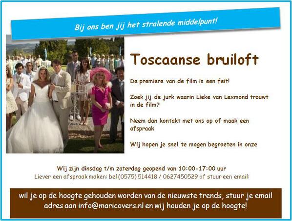 Maricovers's tweet photo. toscaanse bruiloft http://t.co/tunSptcEmo