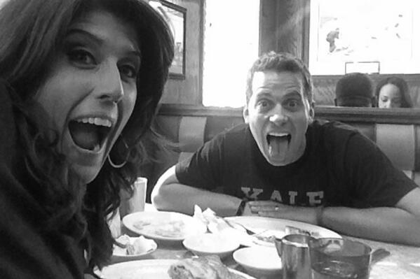 LaurenScala's tweet photo. Nothing beats a pancake party at the #BrownstoneDiner in Jersey City with @Raphael4NY. #WeGetSilly #NBC4NY http://t.co/sbeknQElm8