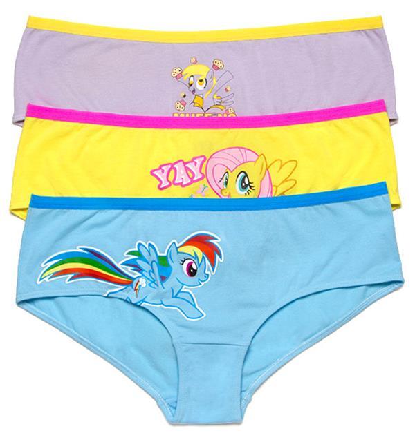 Fashionably Geek on X: My Little Pony Panties With Fluttershy, Derpy And  Rainbow Dash   / X