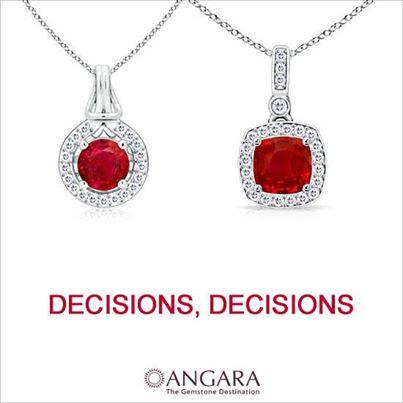 angarajewelry's tweet image. We Can't Decide Which #RubyRound or #RubyCushion Necklace is Better.  Can You? bit.ly/1aQhpmg