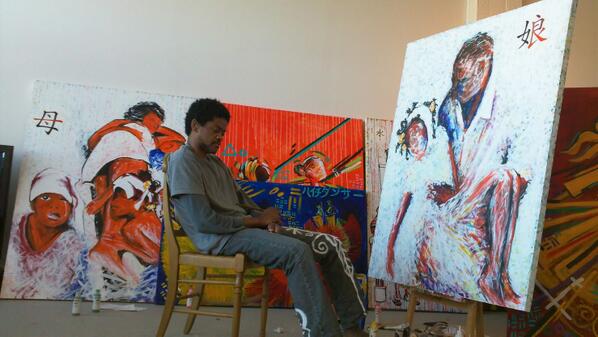 Nazaire73's tweet image. #TBT PAINter Hertz Nazaire at Home with #Art Life regrets are not being able to afford another Canvas to work on RT