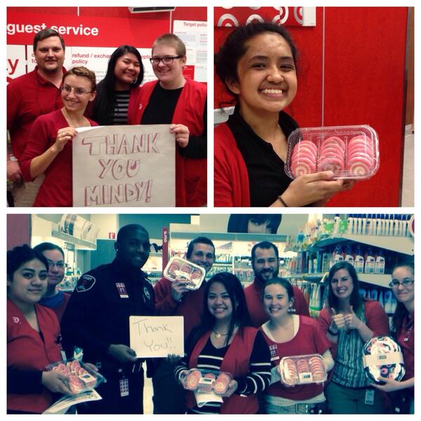 SweeneyTGT's tweet photo. #RockingTheVibe #TastyTreats #FunCloseNight:) - Thanks Mindy &amp; Jen from 2786!! @MindyReher @Jen_Mohan @JaylenAbreu http://t.co/WYmUqik5h6
