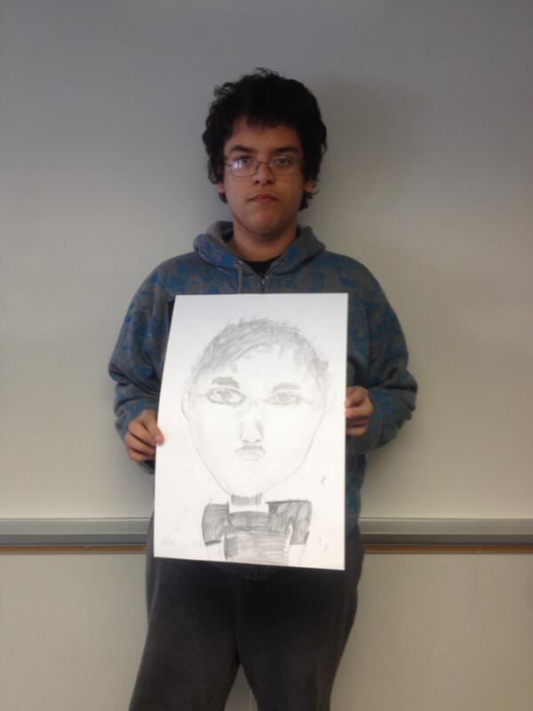 VSAIowa's tweet image. #DSM students show off their #portraits from our VSA Children's #Visual #Arts Discovery class.