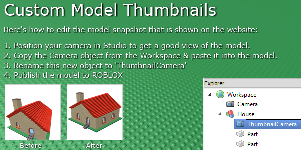 Roblox Dev Tips On Twitter Set Up A Custom Thumbnail To Make - roblox studio camera not working