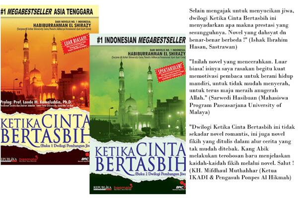 #MegaBestSeller "KETIKA CINTA BERTASBIH 1 &amp; 2" Hemat Rp 23.000> hanya Rp 99.500 SMS 0857 9066 6661