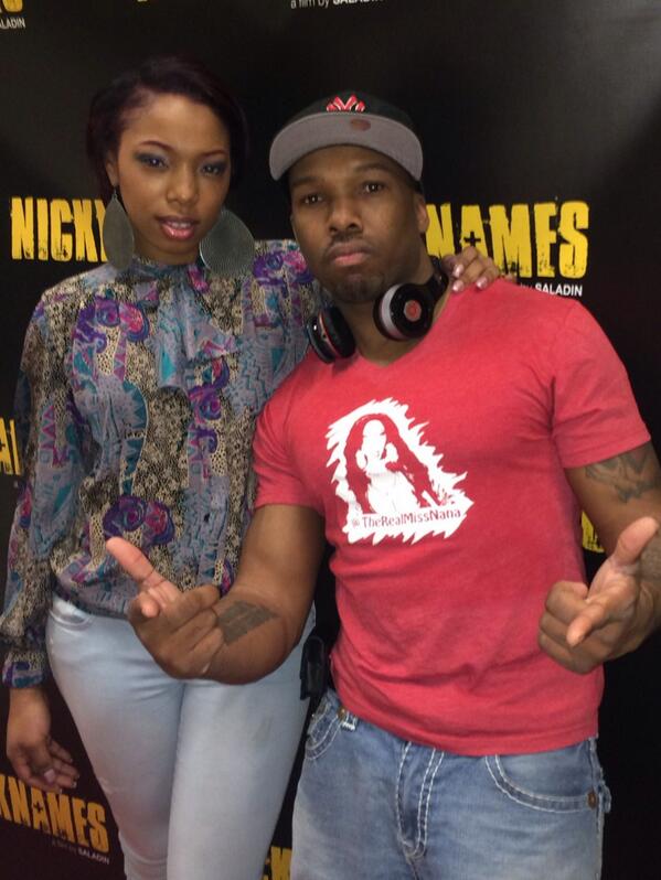 iamBig7's tweet photo. U see us! Me &amp; @therealmissnana on the red carpet @ the " Nicknames" movie premier! #supportnewark #stoptheviolence http://t.co/yuHfHdWfzs