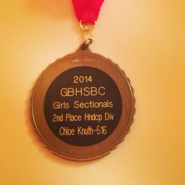 ChloeKnuth's tweet photo. Amazing time at bowling- got this amazing medal :) love it! http://t.co/FBQUX66jvX