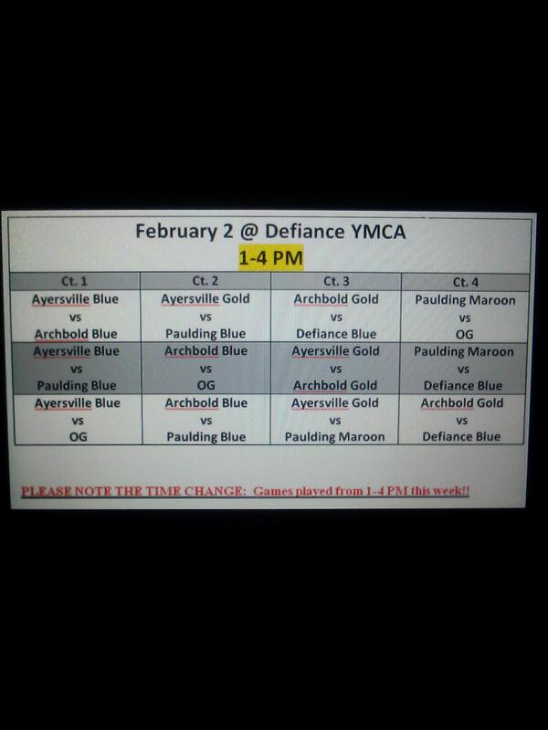 KBAPaulding's tweet image. Let's all hope we can play this Sunday! Here is the schedule for Feb 2.