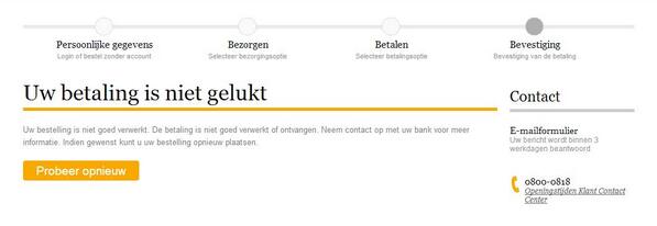 Denisedominique's tweet photo. Probeer al 3 keer te betalen, constant een foutmelding. Kan het eraan liggen dat ik op UK server zit? @deBijenkorf http://t.co/NdvBjdmyf1