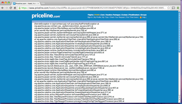 furniturepimp's tweet image. Looks like I wont be booking with @priceline #javaerrors #movingontohotels.com