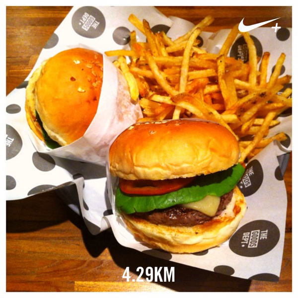 CandCprojects's tweet photo. Short run today. Got burgers on my mind @GOODSBurger I just ran 4.29 km with Nike+. http://t.co/0xr77kzw39 #nikeplus http://t.co/XcfsbwDEmb