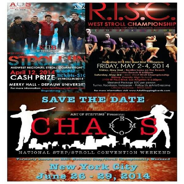 ArtOfStepping's tweet photo. Road 2 Nationals! MIDWEST, 4/12 #StrollIN2014 / WEST, 5/3 #RISCWEST /NATIONALS, 6/26 - 6/29 #RISC2014 Its @CHAOSWknd http://t.co/BeLpRMCGzT