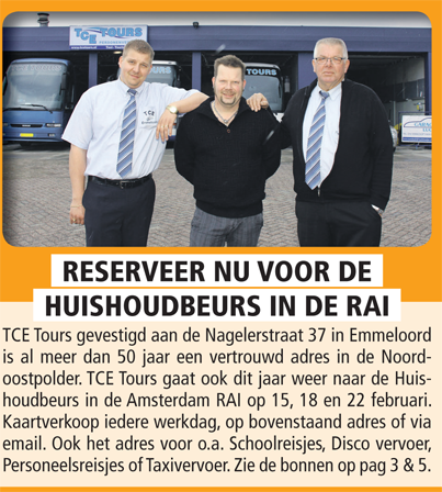 Neem de bus naar de Huishoudbeurs! Zie pagina 3 en 5 van de #Bonnenkrant!