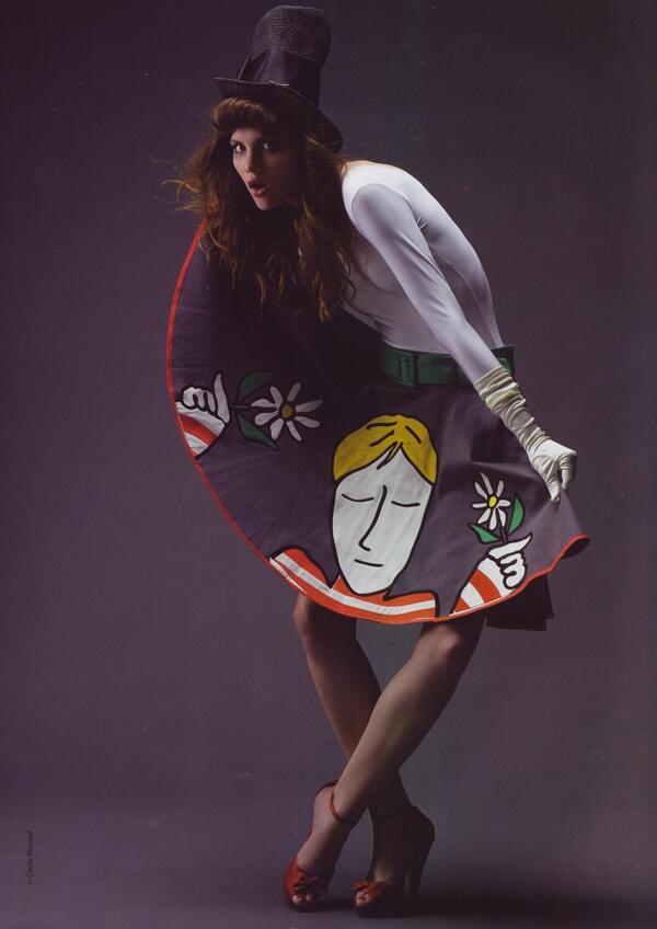 jcdcparis1's tweet photo. Gorgeous skirt with original artwork by JC de Castelbajac from the Winter 2008 collection "Once Upon A Time" #tbt http://t.co/54kb3xaZ3q