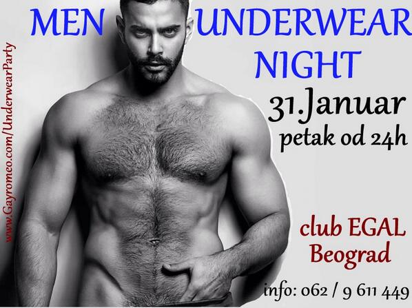 MenSexParty's tweet photo. Men Underwear Party 
31.Januar od 24h,
Beograd http://t.co/GXbDg2RXue
