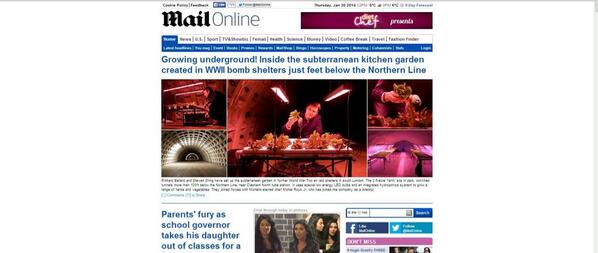 Growing Underground! Subterranean kitchen garden created in WW2 shelters below Northern Line

dailymail.co.uk/news/article-2…