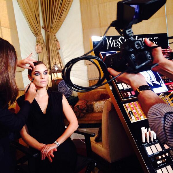 Watch me tonight on #MBC1 ! #yvessaintlaurent #makeup #model #dubai