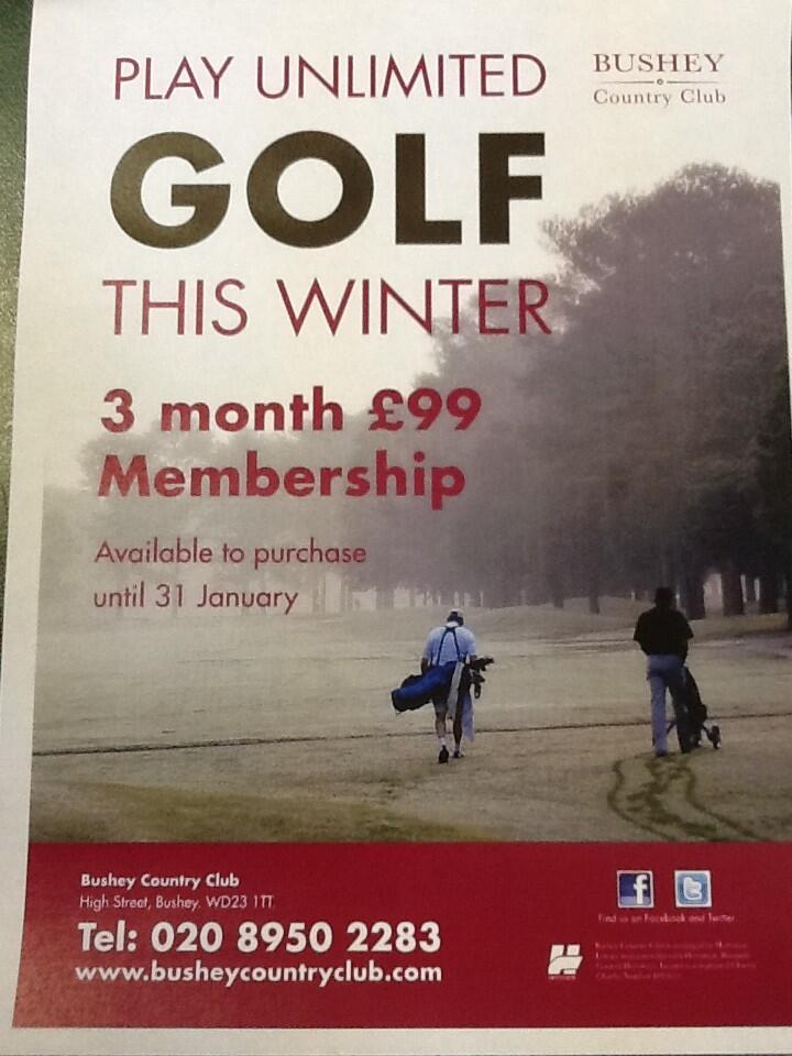 Bushey Country Club on Twitter "Golf Herts GolfInHerts 3months 7