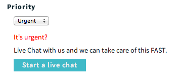 markgdyr's tweet image. .@wpengine Opened an urgent ticket, because live chat has been going 1hr 30 mins with no solution. Not so FAST.