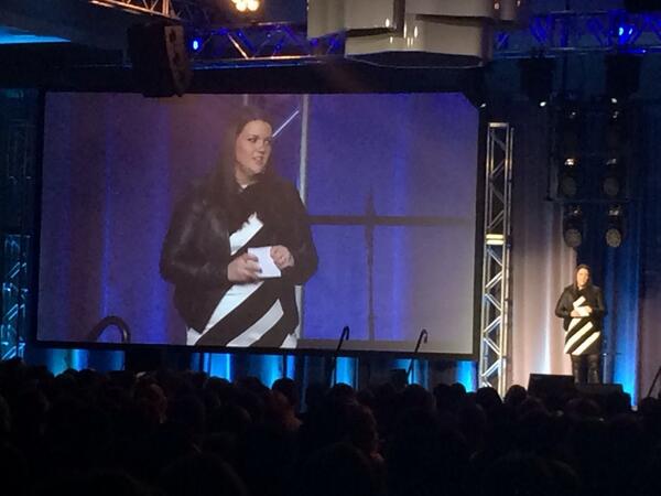 imkatieperry's tweet photo. #BCW makin it fresh on the #CatalystU2014 stage. We r blsd 2 have this leader in #westMI @BClarkWhitney #stripesrule http://t.co/ST9R5UCX4o