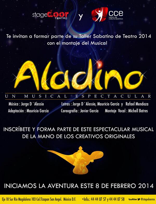 OzElMusical's tweet photo. Les gustaría formar parte de un Musical?
Los invitamos a este taller http://t.co/3GnUOCQShO