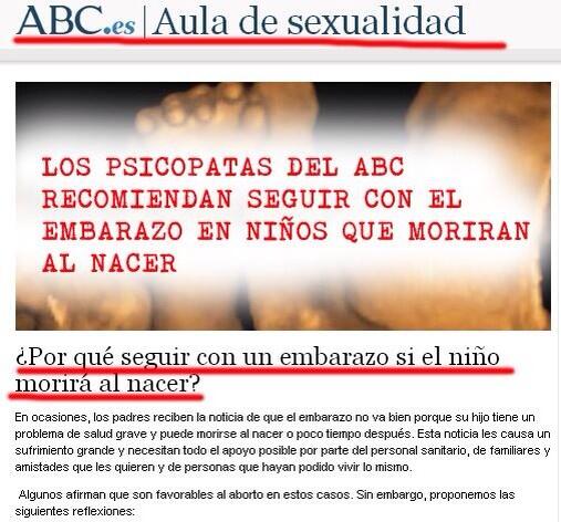 elpadrecorajede's tweet photo. Otra publicación del periódico
ABC vergonzosa......malditos fachas http://t.co/OmjGWER4WX