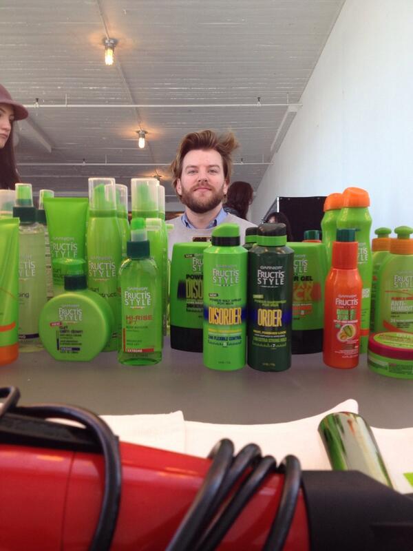 Excited for my shoot today <a href="/garnierUSA/">Garnier USA</a>