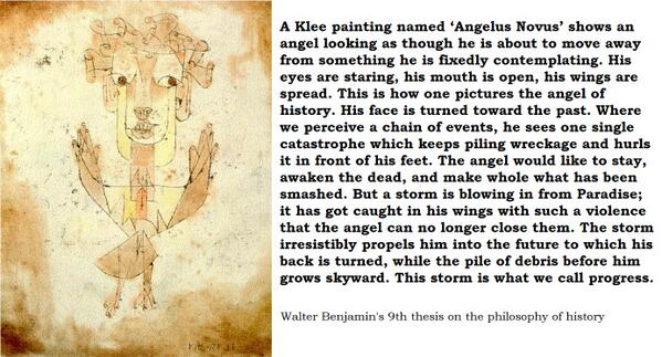 Recommended: <a href="/BBCRadio4/">BBC Radio 4</a>'s excellent 'Thinking Allowed' special on Walter Benjamin. Listen at bbc.co.uk/programmes/b03…