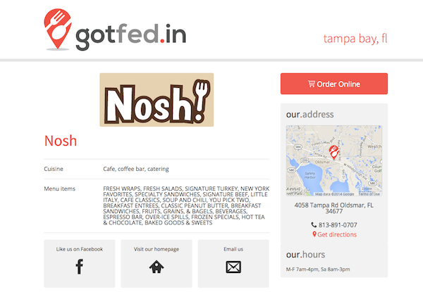 GotFedIn's tweet photo. Zebrareach welcomes NoshCafe to Gotfed.in #TampaBay! Breakfast, Lunch &amp; more http://t.co/5RpTXxIazd #OrderOnline http://t.co/e3yFDRuPdQ