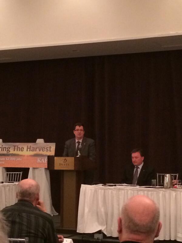 Dan Mazier ( @MBDan7 ) has been elected as vice-president of <a href="/KAP_Manitoba/">Keystone Agricultural Producers</a>. Congrats and thank you. #KAP14