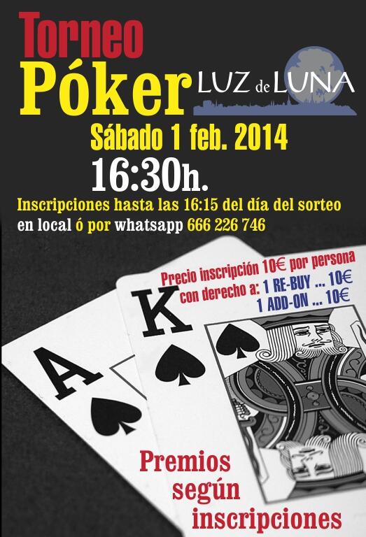 CAFPUBLUZDELUNA's tweet photo. Este sabado torneo poker. Zona parque. Miguelturra http://t.co/88Q0iV4E3U