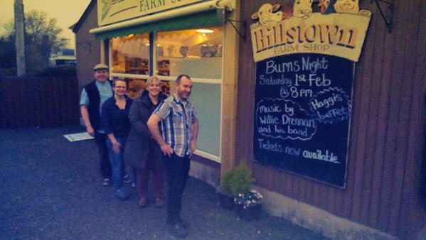hillstownfarm's tweet photo. Never mind Garth Brooks, the queues are building up here for @williedrennan on Sat night!! We canny wait #burnsnight http://t.co/BF5UxOO2k6